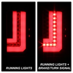 GMC Sierra LED Tail Lights - SPYDER - Light Bar - Black - `16-`17 GMC Sierra LED Tail Lights - SPYDER - Light Bar - Black - `16-`17