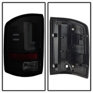 GMC Sierra LED Tail Lights - Rear - SPYDER - Light Bar - Black Smoke - `16-`17