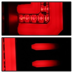 GMC Sierra LED Tail Lights - Rear - SPYDER - Light Bar - Black Smoke - `16-`17