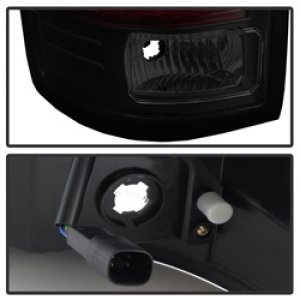 GMC Sierra LED Tail Lights - Rear - SPYDER - Light Bar - Black Smoke - `16-`17