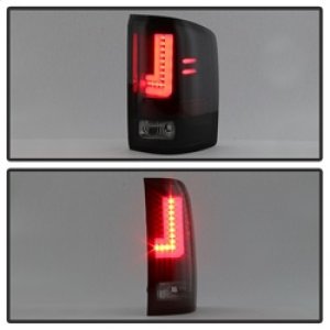 GMC Sierra LED Tail Lights - Rear - SPYDER - Light Bar - Black Smoke - `16-`17