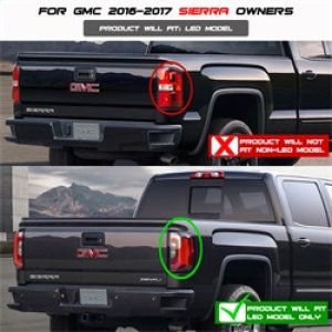 GMC Sierra LED Tail Lights - SPYDER - Light Bar - Red Clear - `16-`17