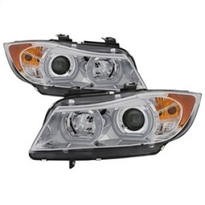 BMW 3 Series Headlights - SPYDER - DRL LED Projector V2 AFS HID Only - Chrome - `06-`08