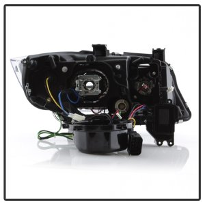 BMW 3 Series Headlights - SPYDER - DRL LED Projector Headlights, Version 2 - Black - `06-`08