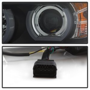 BMW 3 Series Headlights - SPYDER - DRL LED Projector Headlights, Version 2 - Black - `06-`08