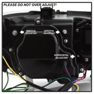BMW 3 Series Headlights - SPYDER - DRL LED Projector Headlights, Version 2 - Black - `06-`08