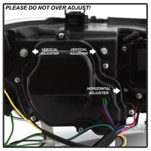 BMW 3 Series Headlights - SPYDER - DRL LED Projector Headlights, Version 2 - Black - `06-`08