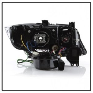 BMW 3 Series Headlights - SPYDER - DRL LED Projector Headlights, Version 2 - Black - `06-`08