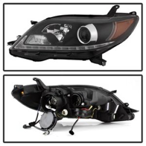 Toyota Sienna Headlights - SPYDER - Projector Headlights - DRL LED - Black - `11-`14