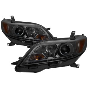 Toyota Sienna Headlights - SPYDER - Projector, DRL LED - Smoke - `11-`14