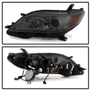 Toyota Sienna Headlights - SPYDER - Projector, DRL LED - Smoke - `11-`14