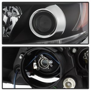 Toyota Sienna Headlights - SPYDER - Projector, DRL LED - Black - `15-`17