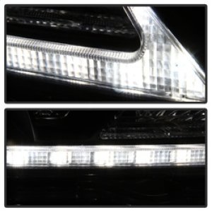 Toyota Sienna Headlights - SPYDER - Projector, DRL LED - Black - `15-`17