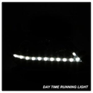 Toyota Sienna Headlights - SPYDER - Projector, DRL LED - Black - `15-`17