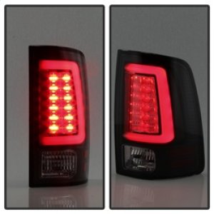 Dodge Ram Tail Lights - SPYDER - Light Bar LED - Black Smoke - `09-`16