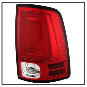 Dodge Ram LED Tail Lights - SPYDER - Light Bar - Red Clear - `09-`16