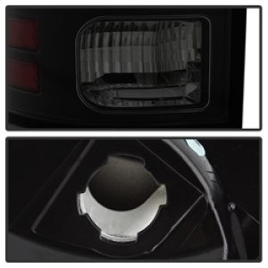 Dodge Ram Tail Lights - SPYDER - LED Model Only - Black Smoke - `13-`14