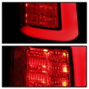 Dodge Ram Tail Lights - SPYDER - LED Model Only - Black Smoke - `13-`14