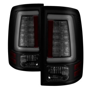 Dodge Ram Tail Lights - SPYDER - LED Model Only - Black Smoke - `13-`14