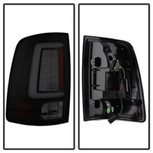 Dodge Ram Tail Lights - SPYDER - LED Model Only - Black Smoke - `13-`14