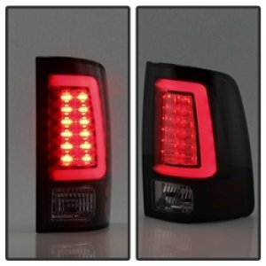 Dodge Ram Tail Lights - SPYDER - LED Model Only - Black Smoke - `13-`14