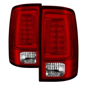Dodge Ram Tail Lights - Rear - SPYDER - V2 LED - Red Clear - `13-`14