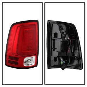 Dodge Ram Tail Lights - Rear - SPYDER - V2 LED - Red Clear - `13-`14
