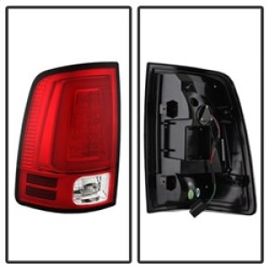 Dodge Ram Tail Lights - Rear - SPYDER - V2 LED - Red Clear - `13-`14