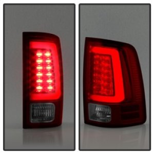 Dodge Ram Tail Lights - Rear - SPYDER - V2 LED - Red Clear - `13-`14