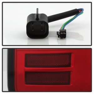 Dodge Ram Tail Lights - Rear - SPYDER - V2 LED - Red Clear - `13-`14