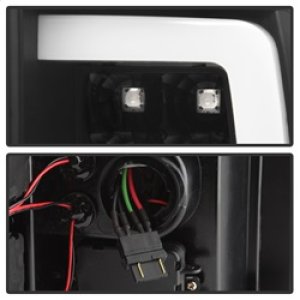 Chevrolet Silverado LED Tail Lights - SPYDER - Light Bar LED Tail Lights, Version 3 - Black - `07-`13