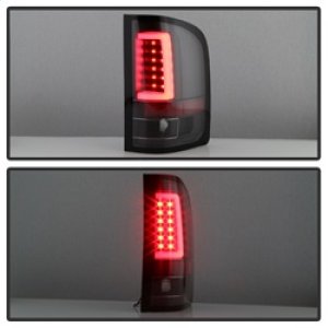 Chevrolet Silverado LED Tail Lights - SPYDER - Light Bar LED Tail Lights, Version 3 - Black - `07-`13