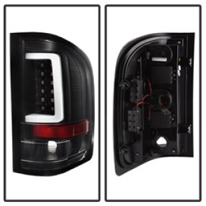 Chevrolet Silverado LED Tail Lights - SPYDER - Light Bar LED Tail Lights, Version 3 - Black - `07-`13