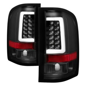Chevrolet Silverado LED Tail Lights - SPYDER - Light Bar LED Tail Lights, Version 3 - Black - `07-`13