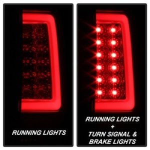 Chevrolet Silverado Tail Lights - Rear - SPYDER - Light Bar LED, Version 3 - Black Smoke - `07-`13 Chevrolet Silverado Tail Lights - Rear - SPYDER - Light Bar LED, Version 3 - Black Smoke - `07-`13