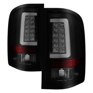 Chevrolet Silverado Tail Lights - Rear - SPYDER - Light Bar LED, Version 3 - Black Smoke - `07-`13