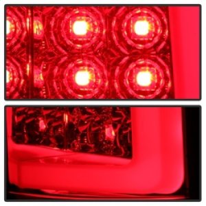 Chevrolet Silverado Tail Lights - SPYDER - Light Bar LED, Version 3 - Red Clear - `07-`13