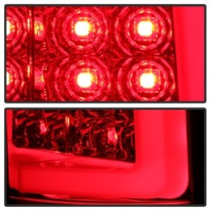 Chevrolet Silverado Tail Lights - SPYDER - Light Bar LED, Version 3 - Red Clear - `07-`13