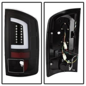 Dodge Ram 2500 SLT LED Tail Lights - Rear - SPYDER - Light Bar Version 3 - Black - `03-`06