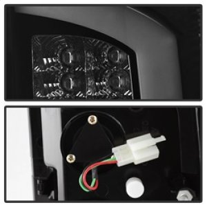 Dodge Ram LED Tail Lights - Rear - SPYDER - Light Bar Version 3 - Black Smoke - `02-`06