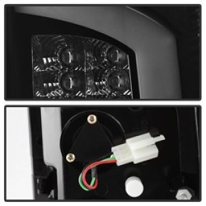 Dodge Ram LED Tail Lights - Rear - SPYDER - Light Bar Version 3 - Black Smoke - `02-`06