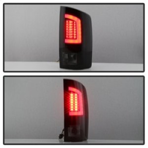 Dodge Ram LED Tail Lights - Rear - SPYDER - Light Bar Version 3 - Black Smoke - `02-`06