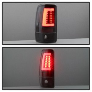 GMC Yukon Tail Lights - SPYDER - Light Bar LED, Version 2 - Black - `00-`06
