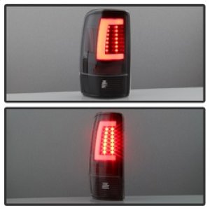 GMC Yukon Tail Lights - SPYDER - Light Bar LED, Version 2 - Black - `00-`06