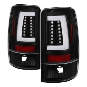 GMC Yukon Tail Lights - SPYDER - Light Bar LED, Version 2 - Black - `00-`06