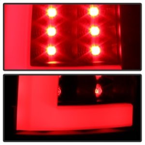 GMC Yukon XL Tail Lights - SPYDER - Light Bar LED, Version 2 - Black - `00-`06