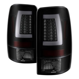 GMC Yukon LED Tail Lights - SPYDER - Light Bar, Version 2 - Black Smoke - `00-`06