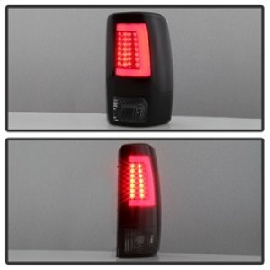 GMC Yukon LED Tail Lights - SPYDER - Light Bar, Version 2 - Black Smoke - `00-`06