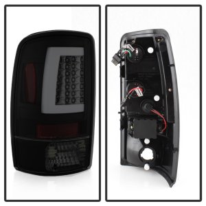 GMC Yukon LED Tail Lights - SPYDER - Light Bar, Version 2 - Black Smoke - `00-`06