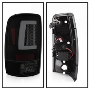 GMC Yukon LED Tail Lights - SPYDER - Light Bar, Version 2 - Black Smoke - `00-`06